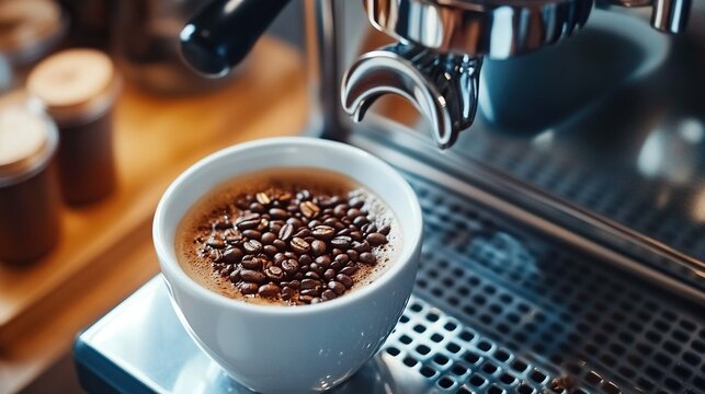 Blue and white minimalist coffee shop flyer layout, featuring a cozy vibe. Ideal for promoting fresh brews, espresso, and artisanal beverages.