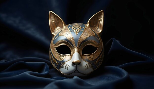 venetian carnival mask, cat gatto