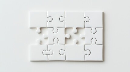 Puzzle Completion Challenge Abstract Design Digital Art Minimalist Style Top View Problem Solving Concept