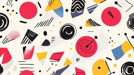Abstract Colorful Shapes Modern Art Design