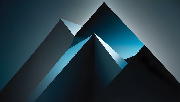 Un fondo geom&eacute;trico abstracto oscuro con formas triangulares en tonos negros y grises