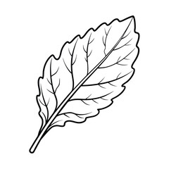 Fototapeta premium Coloring page. Composition of different vegetables on white background