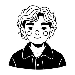 Fototapeta premium A glyph style icon of blushing character