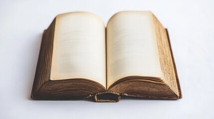 Obraz premium Blank Pamphlet on White Background in Overhead Light