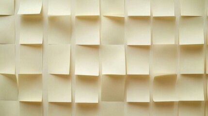 Bright Grid of Sticky Notes on White Background