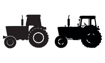 High-Quality Tractor Silhouette for Digital Projects
