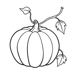 Coloring page. Composition of different vegetables on white background