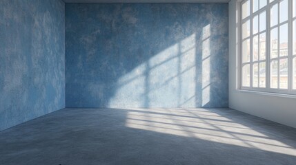 Obraz premium Sunlit Empty Room: A Minimalist Interior Design