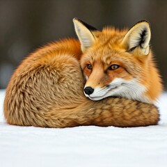 Fototapeta premium red fox in the snow