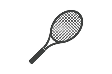 "Tennis Racket Silhouette Vector Illustration"

