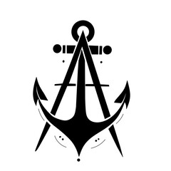 Illustration of an anchor with the letter A
