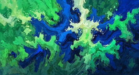 Fototapeta premium cobalt blue green granular texture abstract micro-fiber particles flat background