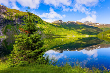Naklejka premium The lake in Norway