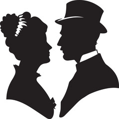 silhouette of a couple