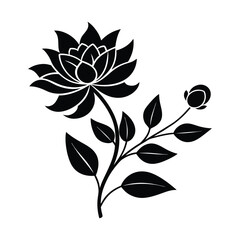 black and white floral background
