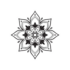 Beautiful floral pattern mandala art isolated on a white background, decoration element for meditation poster, yoga, banner, henna, invitation, cover page, design element mandala art, vector art