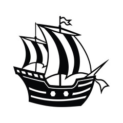 ship isolated on white