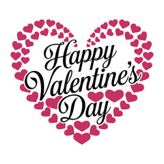 Happy Valentine's day. Vector greeting card.