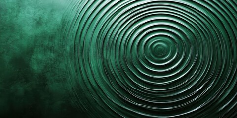 Abstract concentric circle patterns in deep emerald green, fading into a subtle, infinite background for a sophisticated look