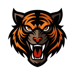 Tiger Head Vector Illustration