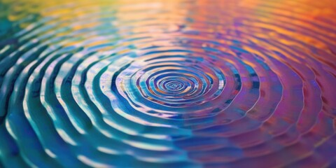 Concentric circle patterns in iridescent hues, gently fading into infinity, creating a sense of luxury and timeless beauty