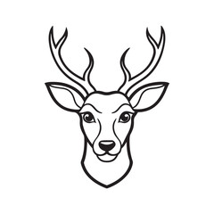 deer face icon vector