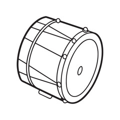 drum icon line art vector
