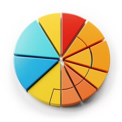 Obraz premium Perfect pie chart illustrating trending financial insights.