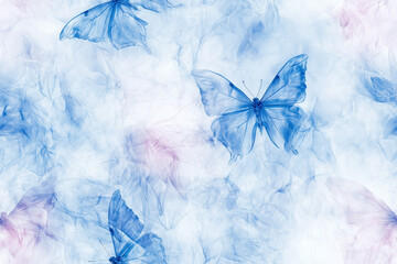 Elegant butterfly Shibori design, showcasing a minimalist and symmetrical tie-dye pattern, textile, fabric designs, and nature-inspired art with a touch of traditional craftsmanship