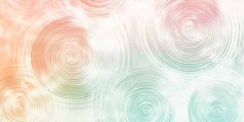 Faded concentric circle patterns in soft pastel colors, evoking infinite depth and minimalist elegance
