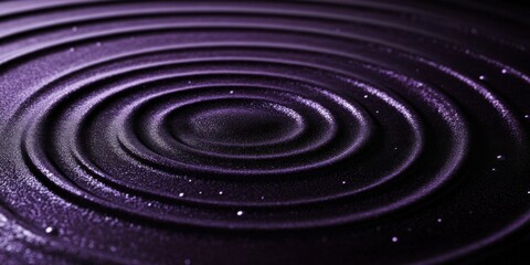 Luxury concentric circle patterns in deep purple, fading into black to suggest infinite space and subtle elegance