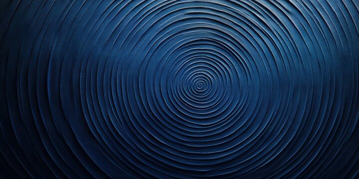 Minimalistic concentric circle patterns in soft matte textures, fading into an infinite gradient of deep blue, evoking elegance and depth