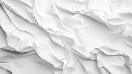 Obraz premium Textured White Wrinkled Paper Background for Design
