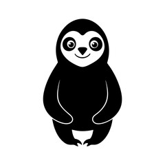 Sloth cartoon vector silhouette