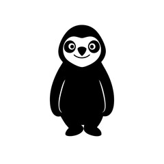 Sloth cartoon vector silhouette