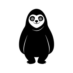 Sloth cartoon vector silhouette