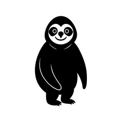 Sloth cartoon vector silhouette
