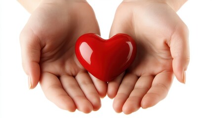 Fototapeta premium Heart in Hands: A Symbol of Love and Care