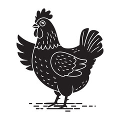 Chicken Vector Icon Simple and Stylish Designs