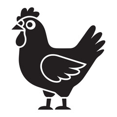 Chicken Vector Icon Simple and Stylish Designs