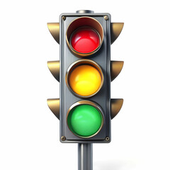 traffic signal with white background