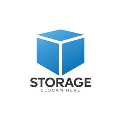 Illustration vector graphic of self storage company logo design template