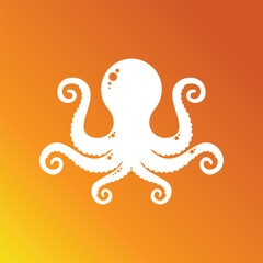 Octopus logo. Suitable for education, restaurant, sea animal, industrial, or technology logo. Editable vector illustration