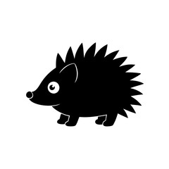 Porcupine cartoon vector silhouette