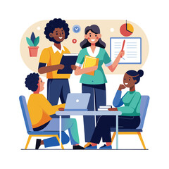 Black community, African people Vector illustration