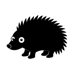 Porcupine cartoon vector silhouette