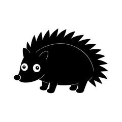 Porcupine cartoon vector silhouette