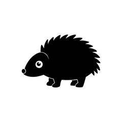 Porcupine cartoon vector silhouette