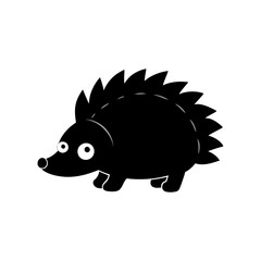 Porcupine cartoon vector silhouette