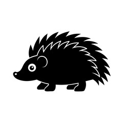 Porcupine cartoon vector silhouette